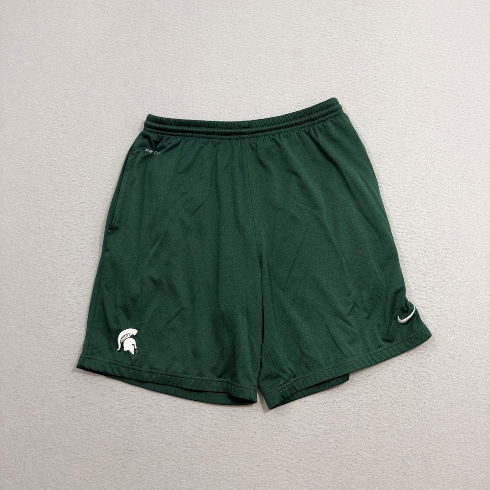 Nike Shorts Mens Medium Green Michigan State Spartans Dri-Fit Basketball Sport